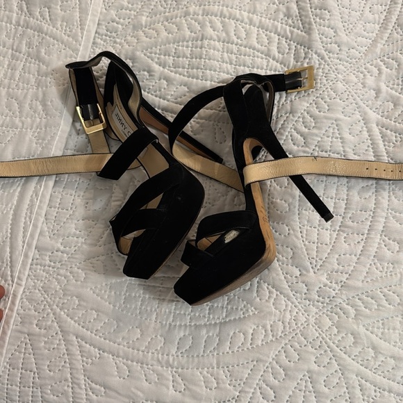 JIMMY CHOO black suede size 37 - Picture 2 of 8